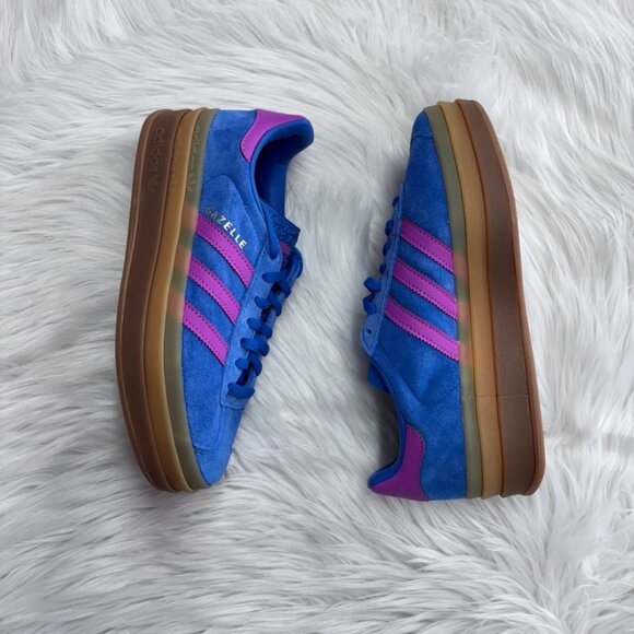 Adidas Gazelle Bold Blue Womens Casual Shoes IG4367 NEW Sz 6.5 - Picture 2 of 4